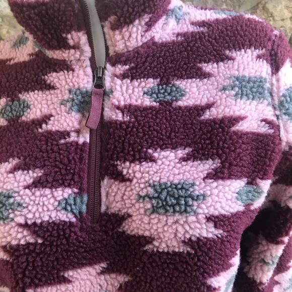 Orvis Aztec Fleece Purple Pink 1/4 Zip Jacket Women's Size Medium - Picture 5 of 6